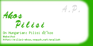 akos pilisi business card